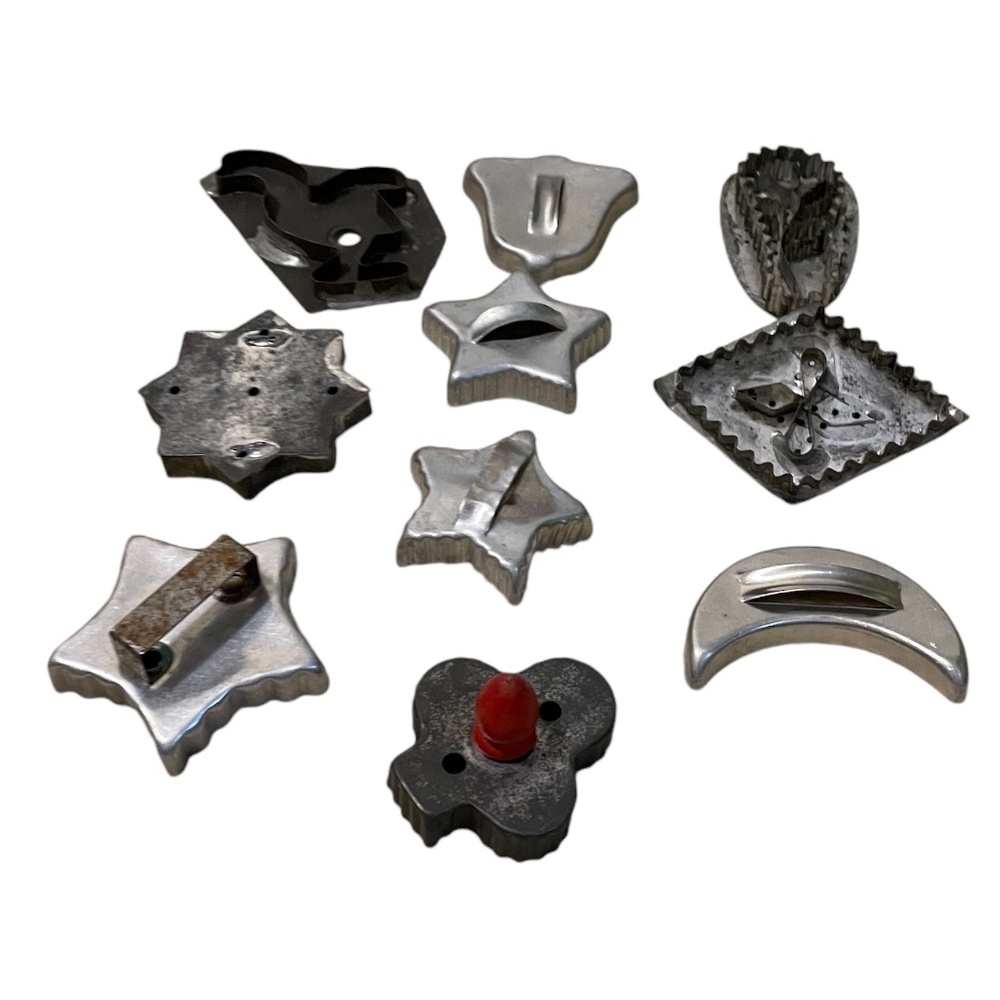 Vintage‎ Aluminum Cookie Cutters, Set Of 10